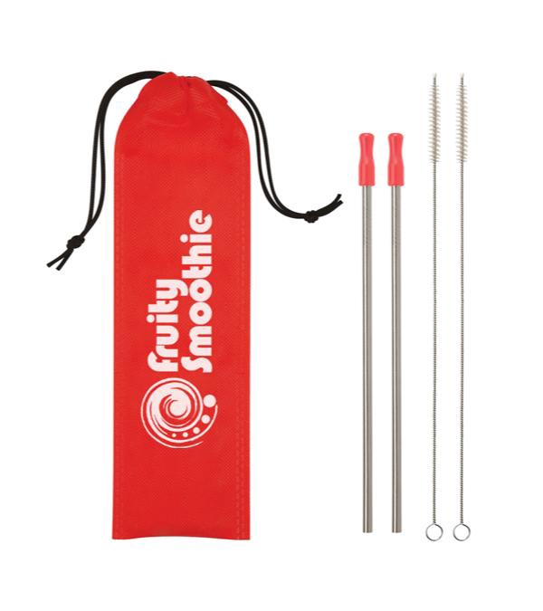 2-Pack Stainless Steel Straw Kit