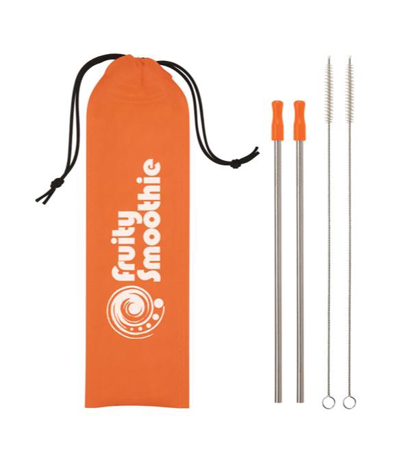 2-Pack Stainless Steel Straw Kit