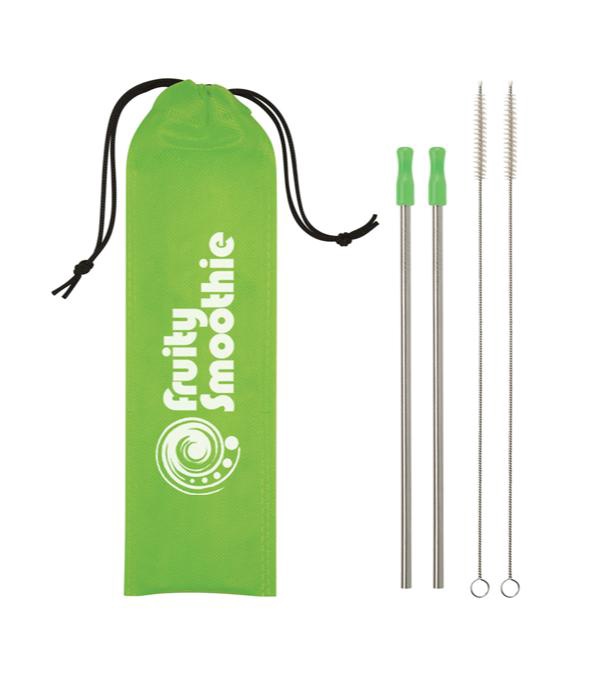 2-Pack Stainless Steel Straw Kit