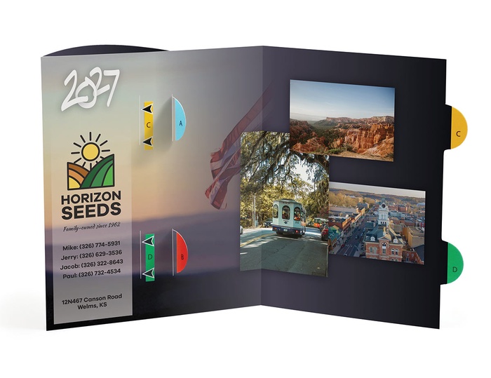 USA Wave Desk Calendar