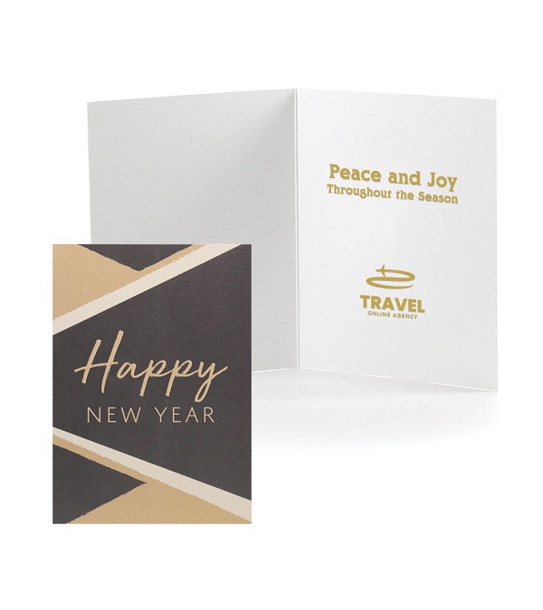 Geometric Happy New Year Greeting Card