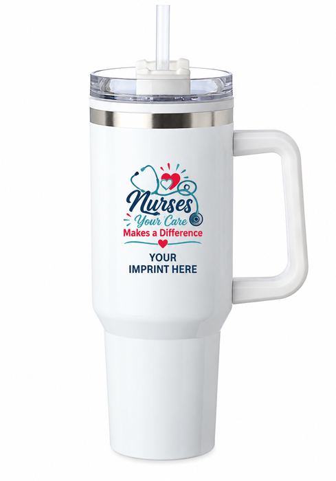 Nurses 40 oz. Stainless Steel Travel Mug with Personalization