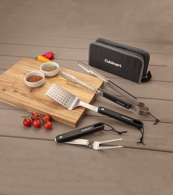 Cuisinart 4-Piece Folding Grill Tool Set