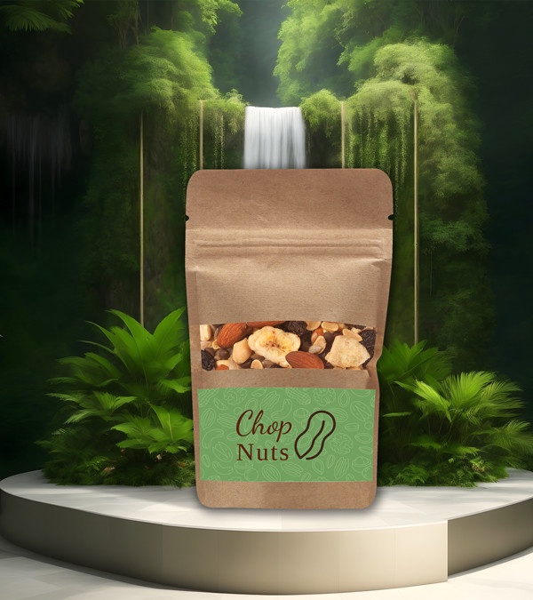 Resealable Bag With Energy Trail Mix