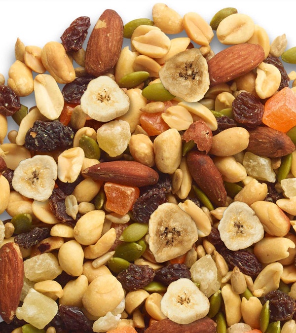 Resealable Bag With Energy Trail Mix