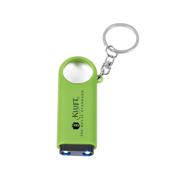 Customized Magnifier and LED Light Key Chain