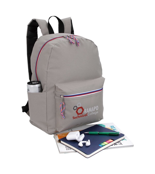 Tri-Color Zipper Backpack