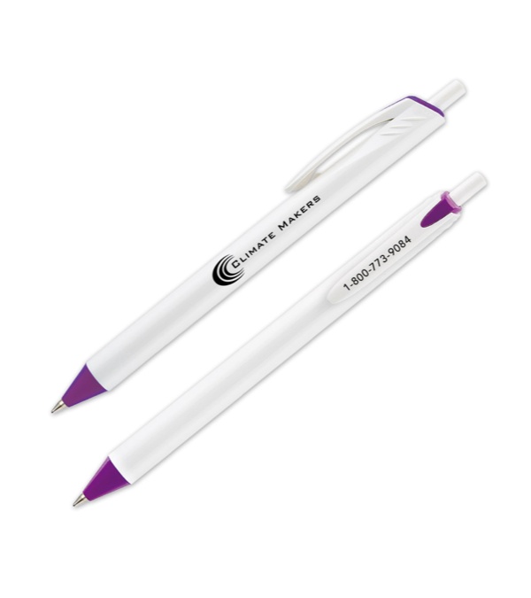 Allen White Barrel Pen