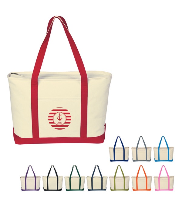 Large Starboard Cotton Canvas Tote Bag