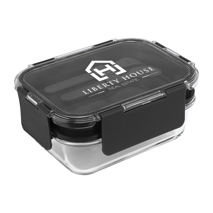 Recycled Double Decker Glass Bento Box
