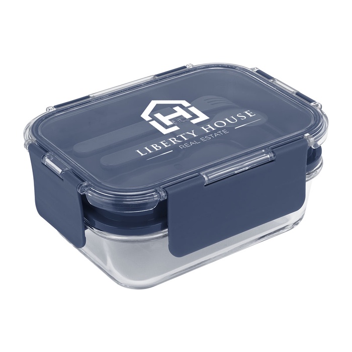 Recycled Double Decker Glass Bento Box