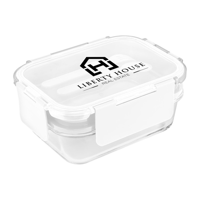 Recycled Double Decker Glass Bento Box