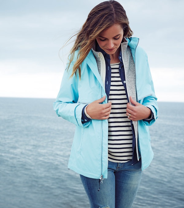 New Englander Women's Rain Jacket - Embroidered