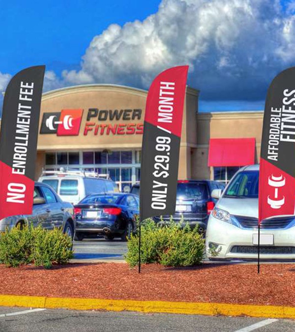 13' Streamline Razor Sail Sign Kit (Double-Sided with Ground Spike)