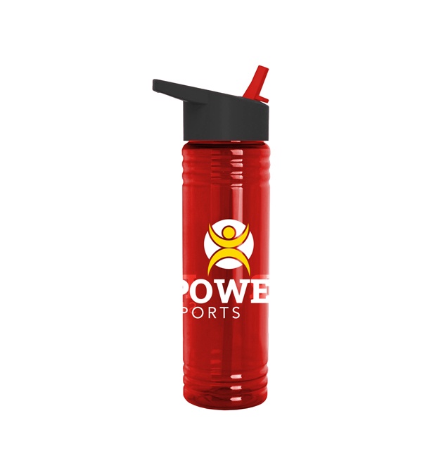 24 oz. Slim Fit Water Bottles with Flip Straw Lid