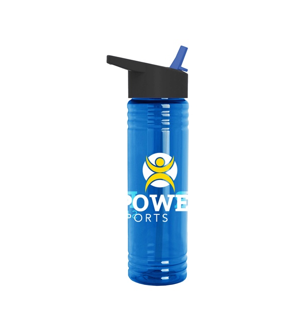 24 oz. Slim Fit Water Bottles with Flip Straw Lid