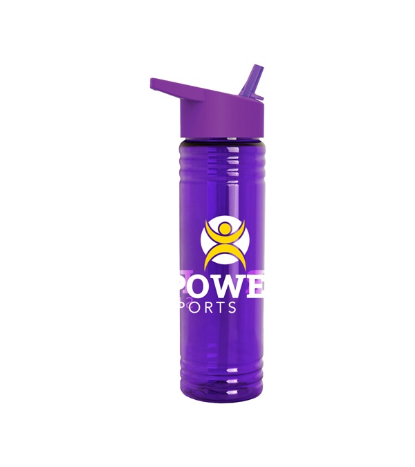 24 oz. Slim Fit Water Bottles with Flip Straw Lid