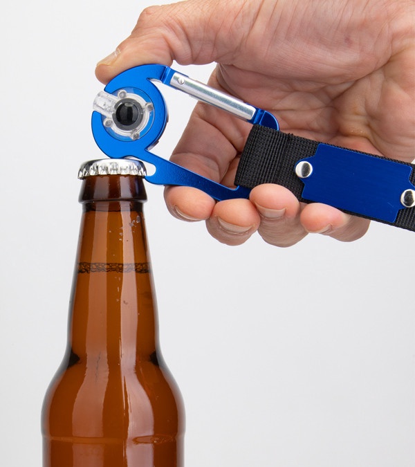 Clip & Sip Carabiner Bottle Opener Key Light