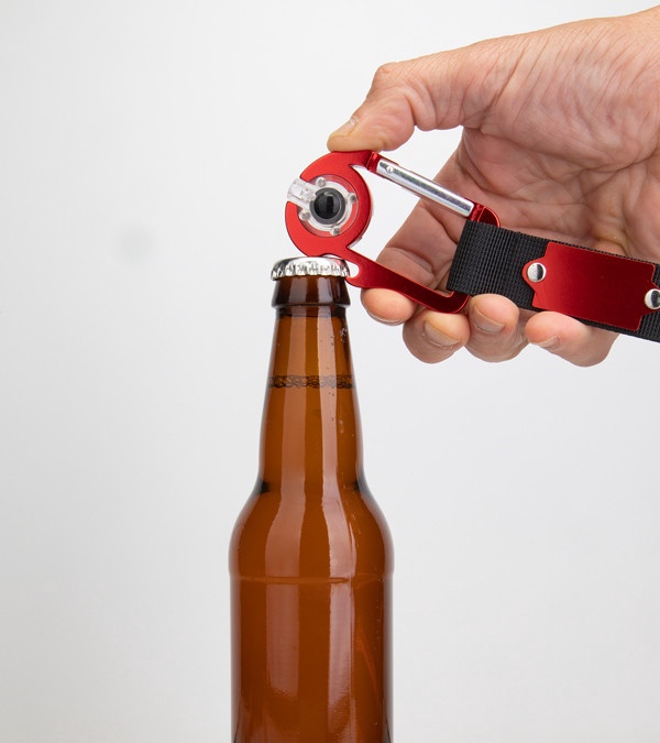Clip & Sip Carabiner Bottle Opener Key Light