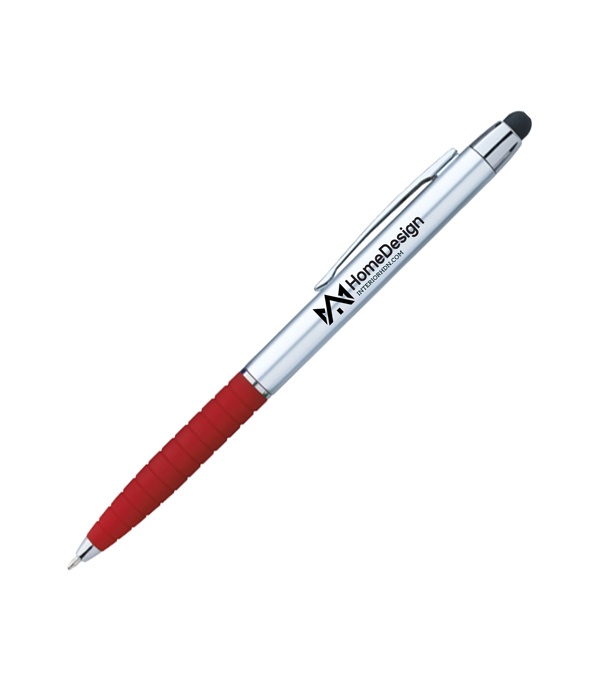 Custom Silver Cool Grip Stylus Pen