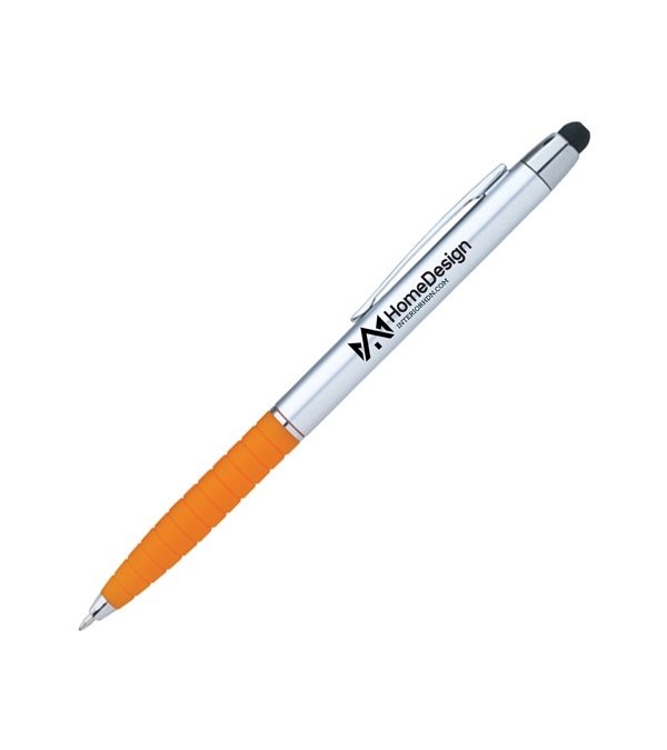 Custom Silver Cool Grip Stylus Pen