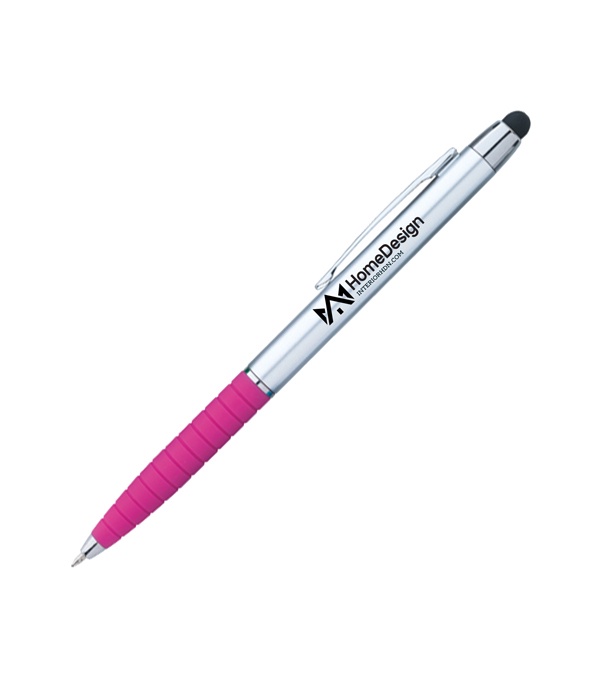 Custom Silver Cool Grip Stylus Pen