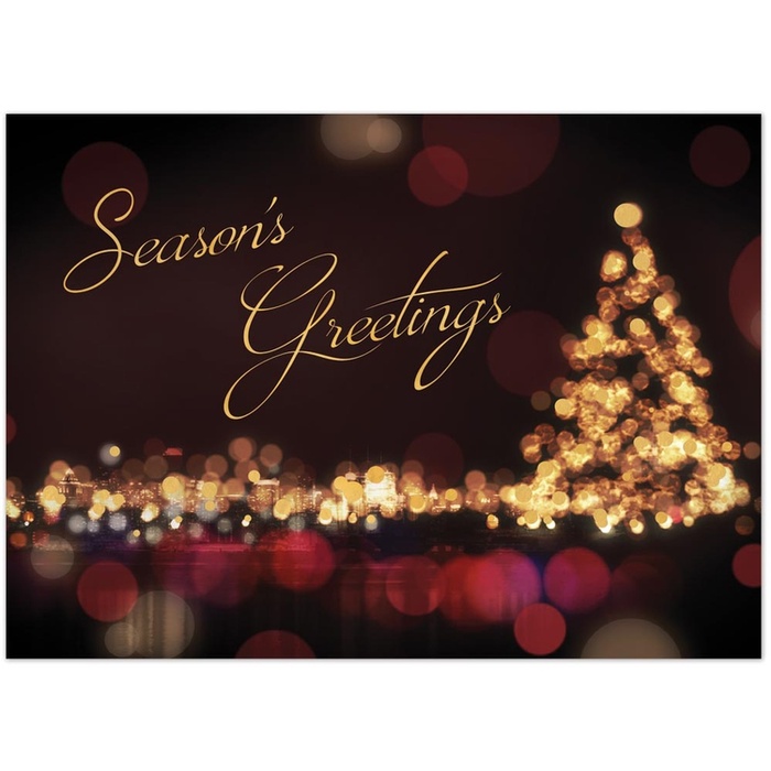 Classic City Lights Holiday Card