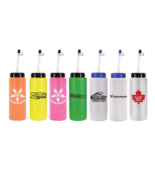 32 oz. Sports Bottle with Flexible Straw