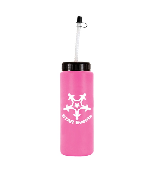 32 oz. Sports Bottle with Flexible Straw