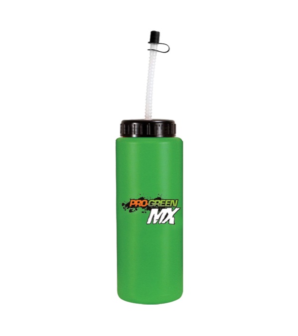 32 oz. Sports Bottle with Flexible Straw - Full Color Imprint