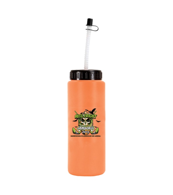 32 oz. Sports Bottle with Flexible Straw - Full Color Imprint
