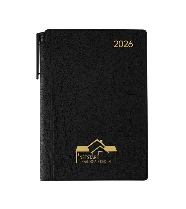 Black Crush Compac Pocket Calendar with Pen 2026