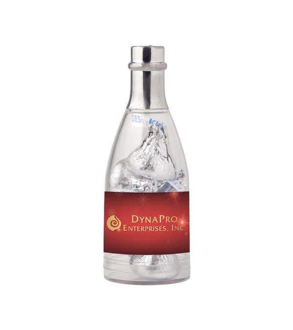 Champagne Bottle with Hershey Chocolate Kisses