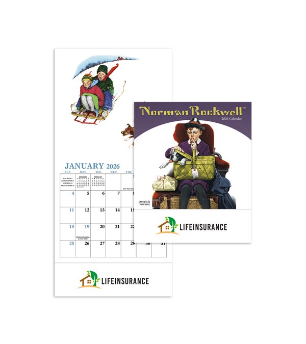 Norman Rockwell Mini Wall Calendar