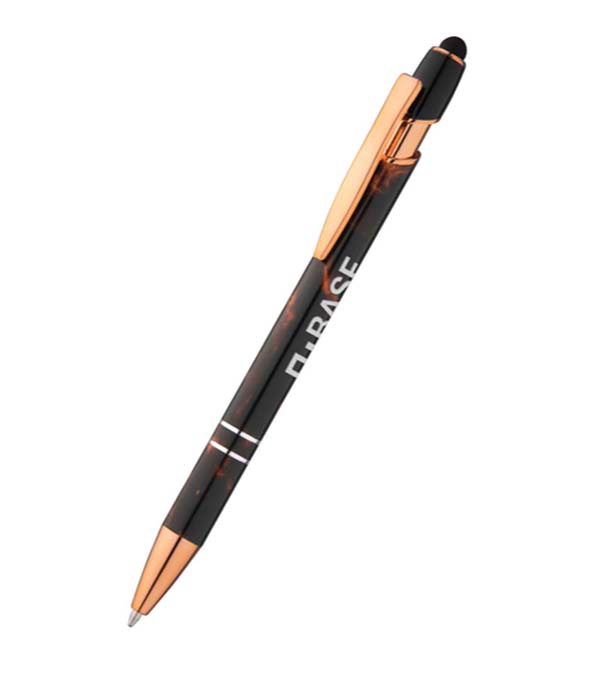 Palazzo Black Marble Stylus Copper Pen - 24 Hour Rush