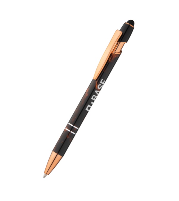 Palazzo Black Marble Stylus Copper Pen