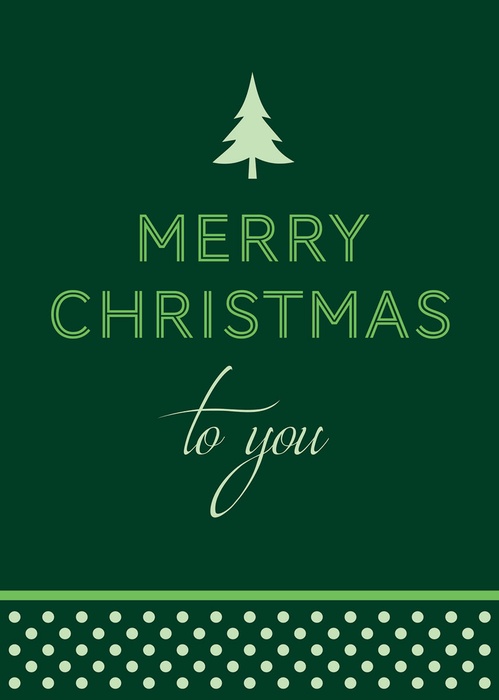 Classic Merry Christmas To You Greeting Card