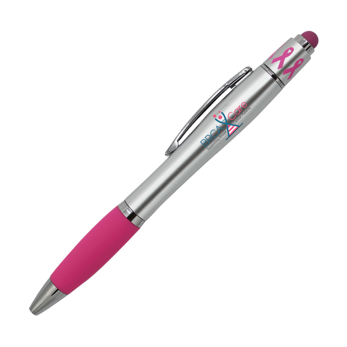 Ribbon Spin Top Pen with Stylus-Full Color