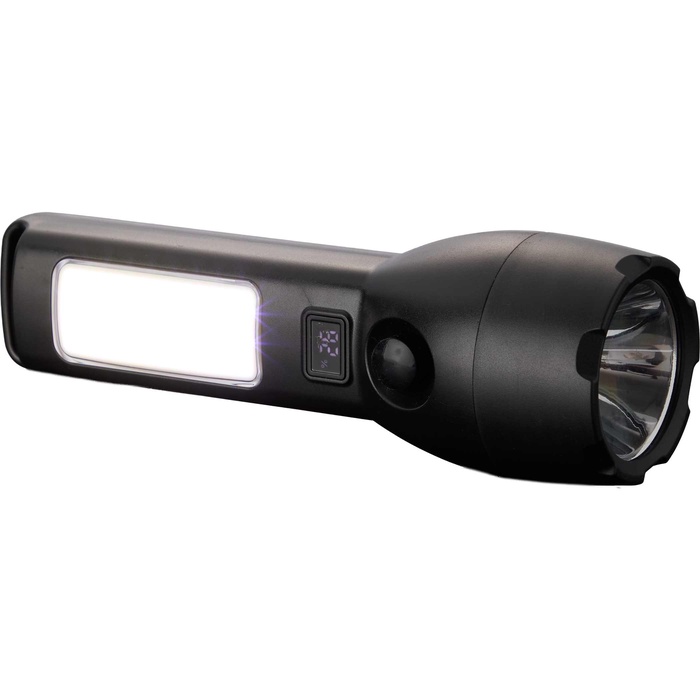 Solar Powered Rechargeable 130 Lumen COB Flashlight