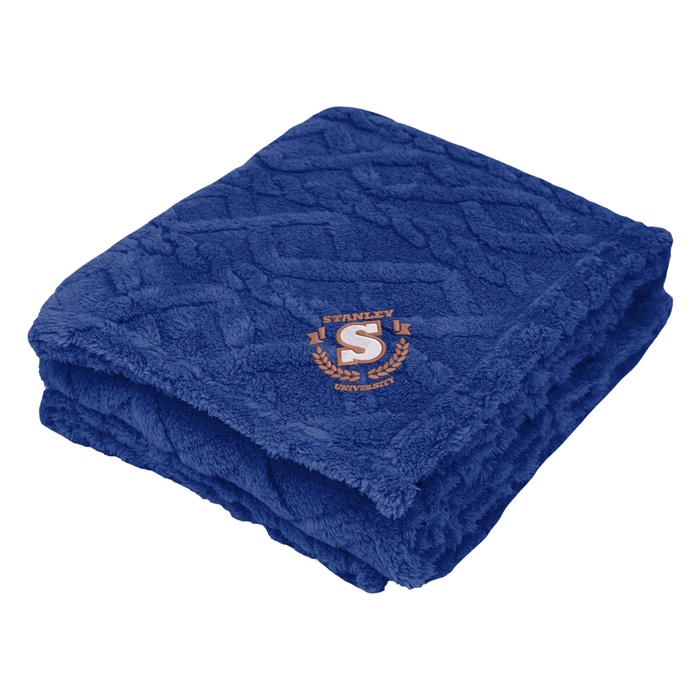 Happy Holidays Alpine rPET Sherpa Blanket