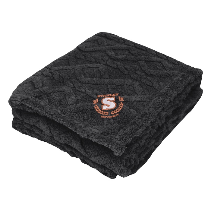 Happy Holidays Alpine rPET Sherpa Blanket