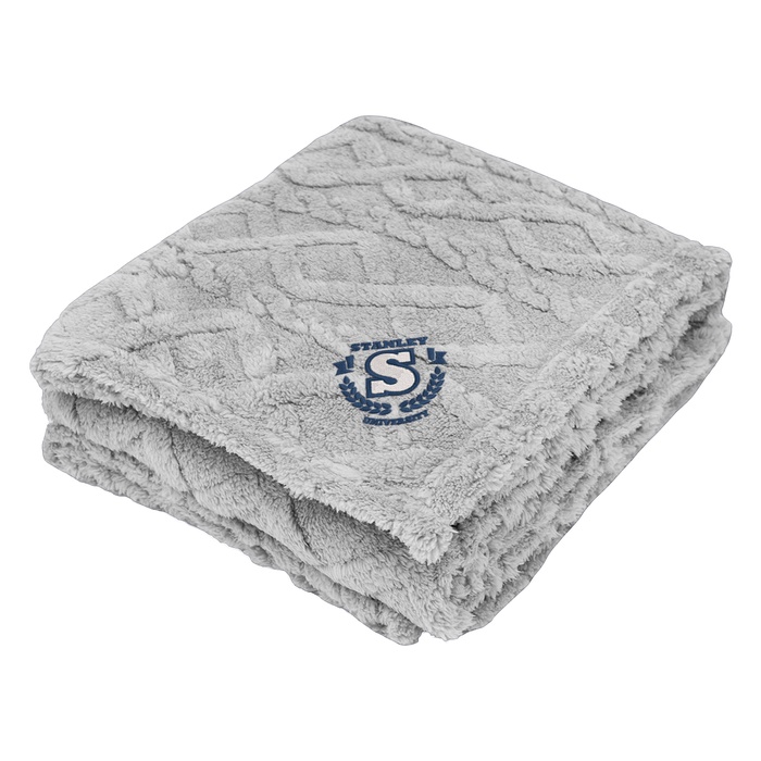 Happy Holidays Alpine rPET Sherpa Blanket