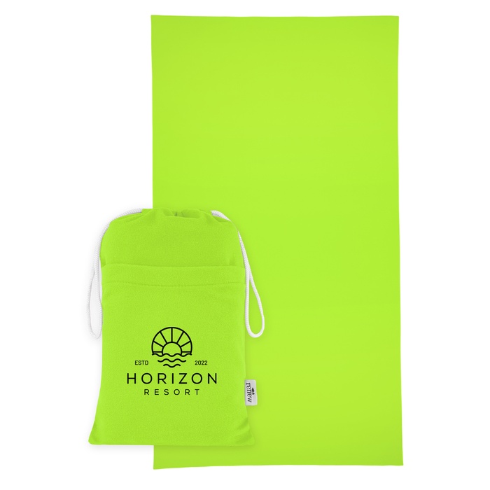 Sand-Free rPET Beach Towel With Pouch