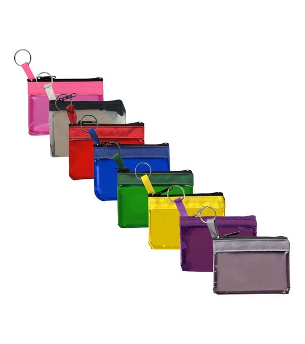 The Rainbow Translucent/ Crystal Clear Zip Pouches w/ Key Ring