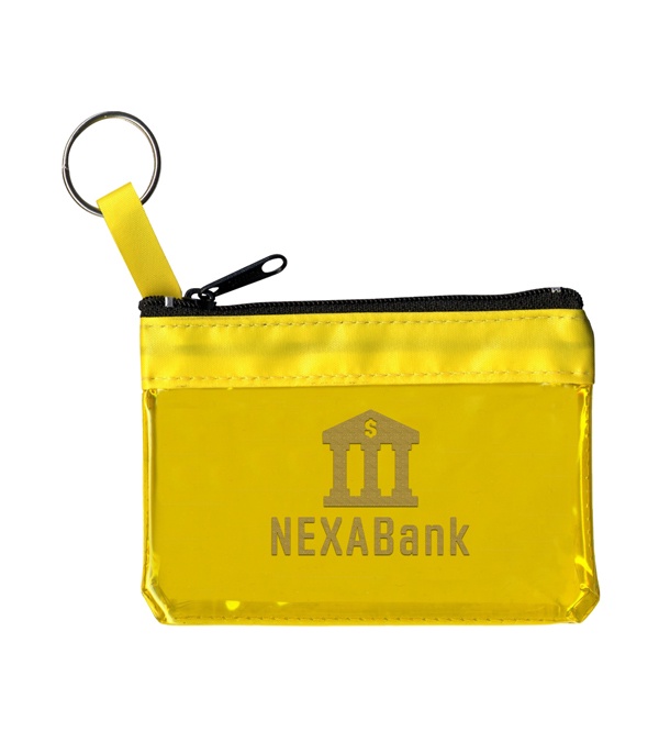 The Rainbow Translucent/ Crystal Clear Zip Pouches w/ Key Ring