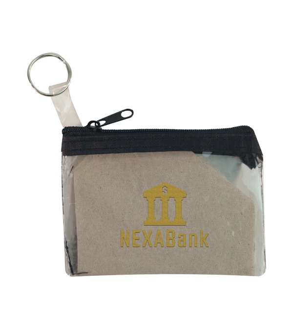 The Rainbow Translucent/ Crystal Clear Zip Pouches w/ Key Ring