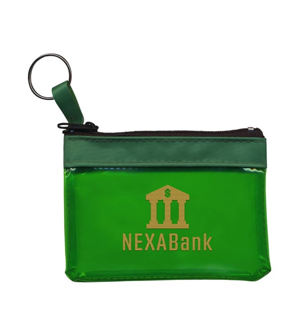 The Rainbow Translucent/ Crystal Clear Zip Pouches w/ Key Ring