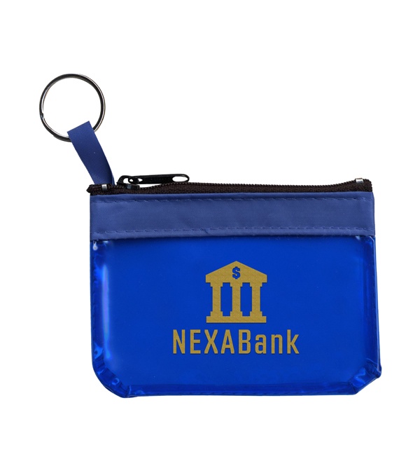 The Rainbow Translucent/ Crystal Clear Zip Pouches w/ Key Ring