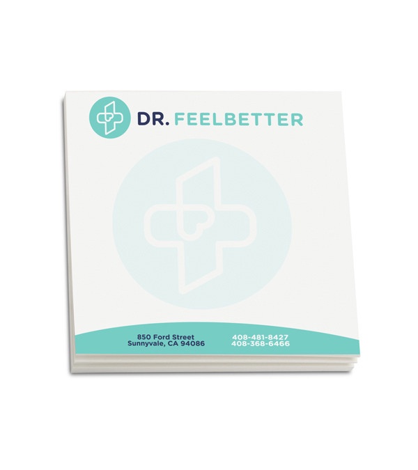 Custom Art Sticky Note Pads - 4&quot; x 4&quot; (100 Sheets)