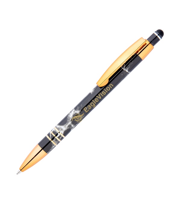 Cambria White Marble Stylus Copper Pen - 24 Hour Rush
